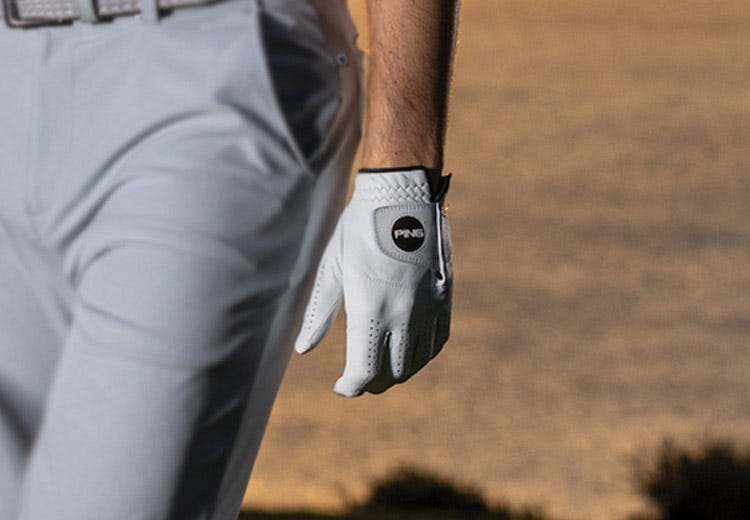 Ping golf glove on course
