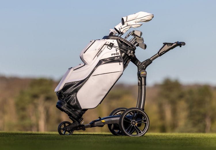 ping dlx golf cart bags on course lifestyle