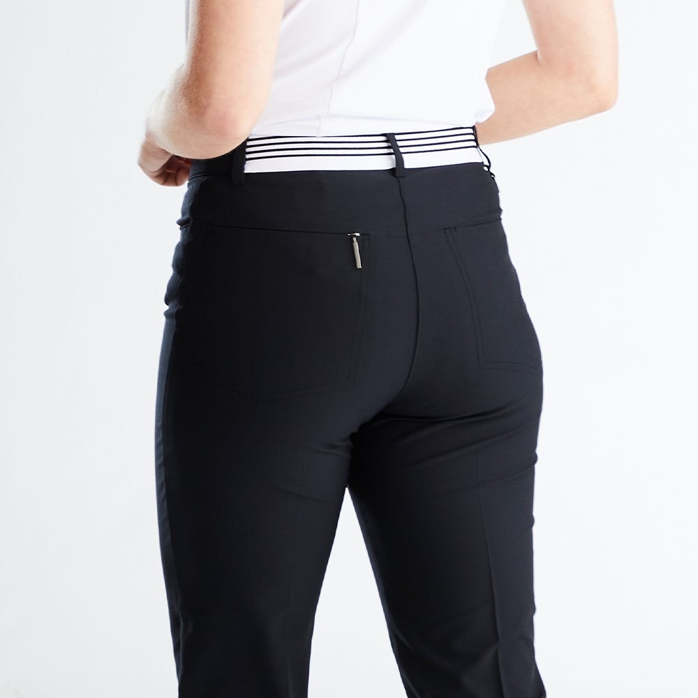 Lyla Ladies Half Zip Ribbed Fleece in Black | Ping Europe