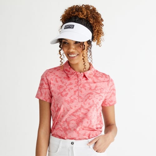 Bethany golf polo shirt in sweet pea womens lifestyle front