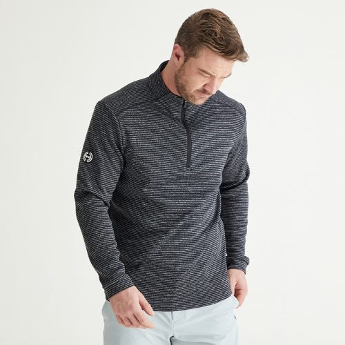 Bryon golf midlayer in black multi mens lifestyle side
