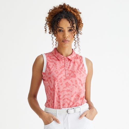 Colleen sleeveless golf polo shirt in sweet pea womens lifestyle front