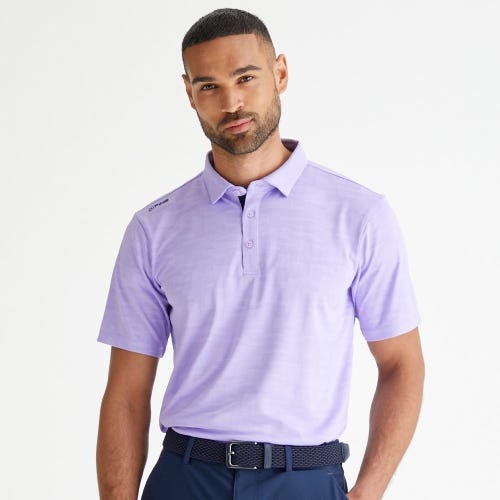 Kenan golf polo shirt in purple ash mens lifestyle front