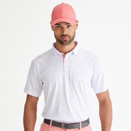 Kenan golf polo shirt in white mens lifestyle front
