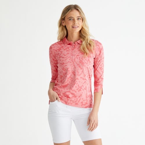Lunette golf polo shirt in sweet pea womens lifestyle front