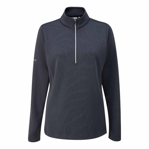 lyla womens golf fleece in navy front view
