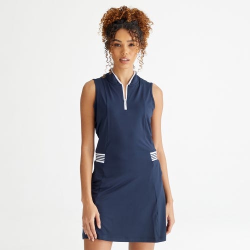 Mazzy golf dress in navy womens lifestyle front