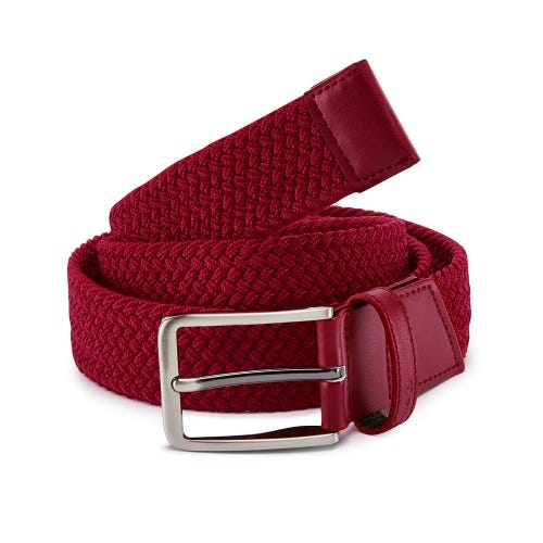 Men's PING Stretch Webbing Belt - Rich Red