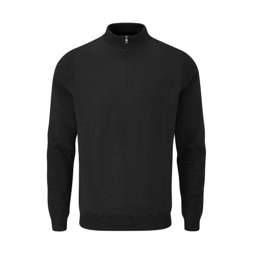 Croy Men's Lined Half Zip Sweater - Black