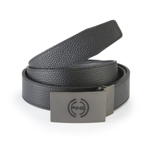 Men's PING Stamp Reversible Golf Belt - Black/Asphalt