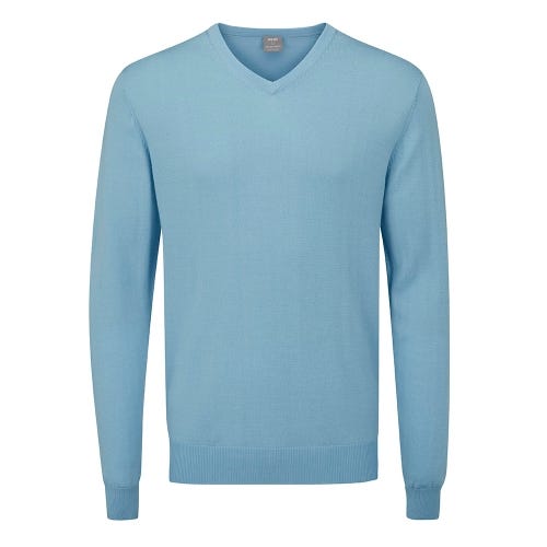 Sullivan Men's V Neck Sweater - Sky Blue