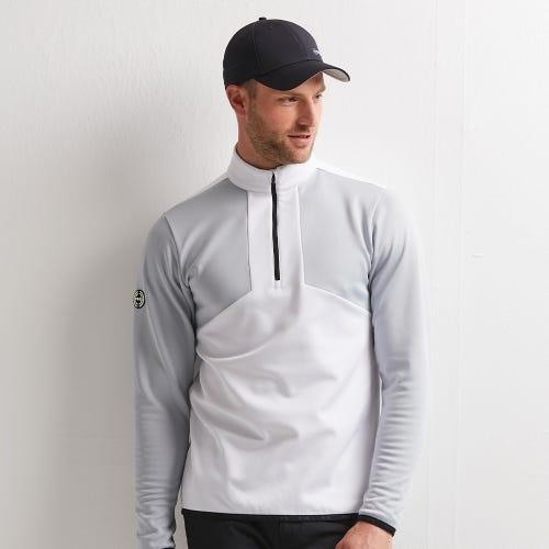 Keon Men's Colour Block Fleece - White/Pearl Grey