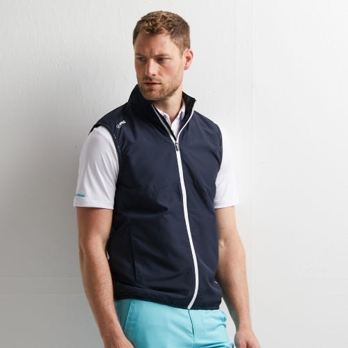 Ashbourne Men's Fleece Vest - Navy/Stormcloud
