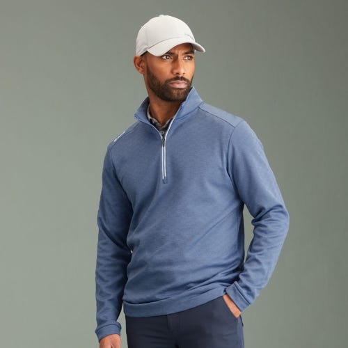 Bexton Men's Half Zip Fleece - Airforce Multi