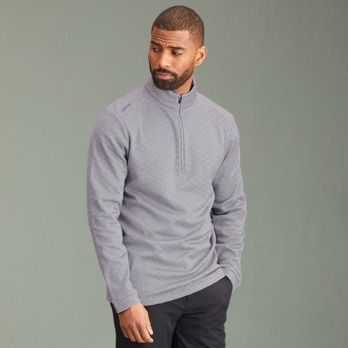Bexton Men's Half Zip Fleece - Quiet Grey Multi