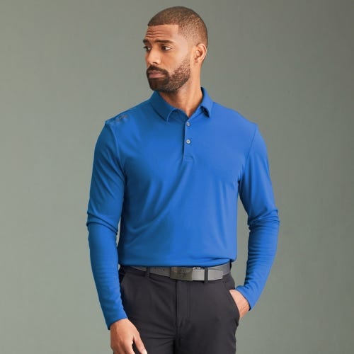 Lockwood Men's Long Sleeve Polo Shirt - Blue 24