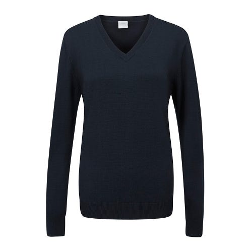 Tatton Ladies V Neck Sweater - Navy