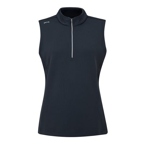 Lyla Ladies Half Zip Vest - Navy