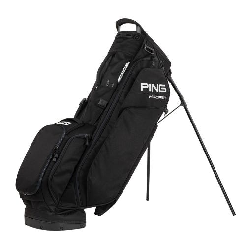 Ping hoofer golf bag in black standing