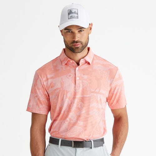 Ping legacy golf polo shirt in dubarry multi mens lifestyle front