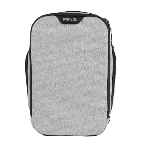 Ping shoe bag in textured heather grey front