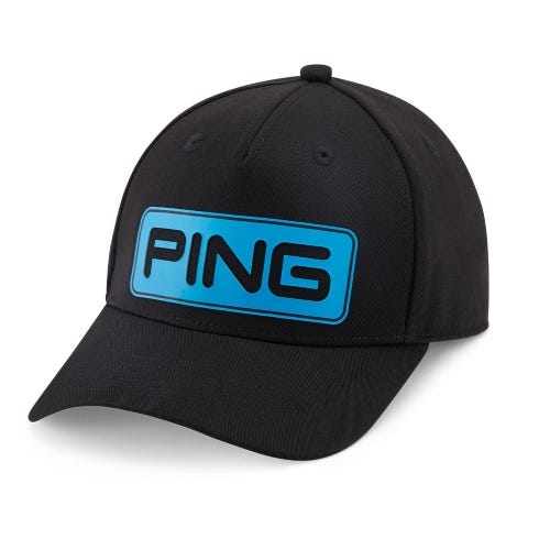 Ping tour classic cap in black process blue front