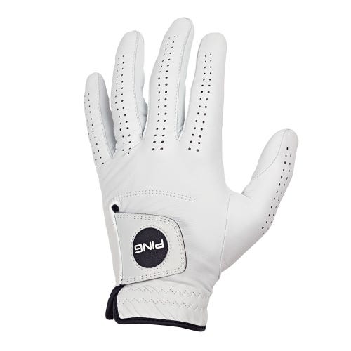 Ping tour golf glove in white left hand front