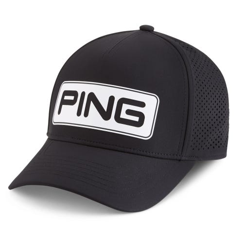 ping tour vented delta cap black/white front