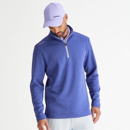 Ramsey golf midlayer in twilight marl mens lifestyle front