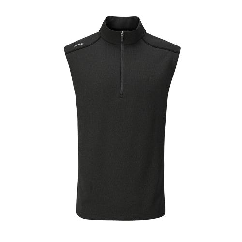 Ramsey Men's Ribbed Fleece Vest - Black