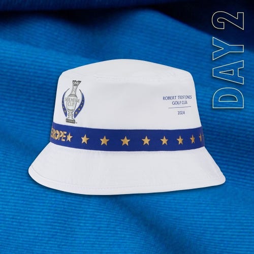 Solheim Cup 2024 Ladies Bucket Hat - White/Reflex Blue