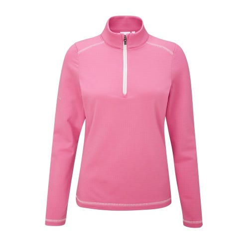 Sonya Ladies Fleece Midlayer - Flamingo