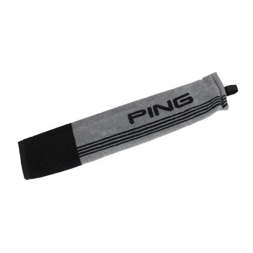 Tri Fold Golf Towel - Grey/Black
