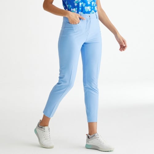 vic golf trouser in cornflower blue womens lifestyle front