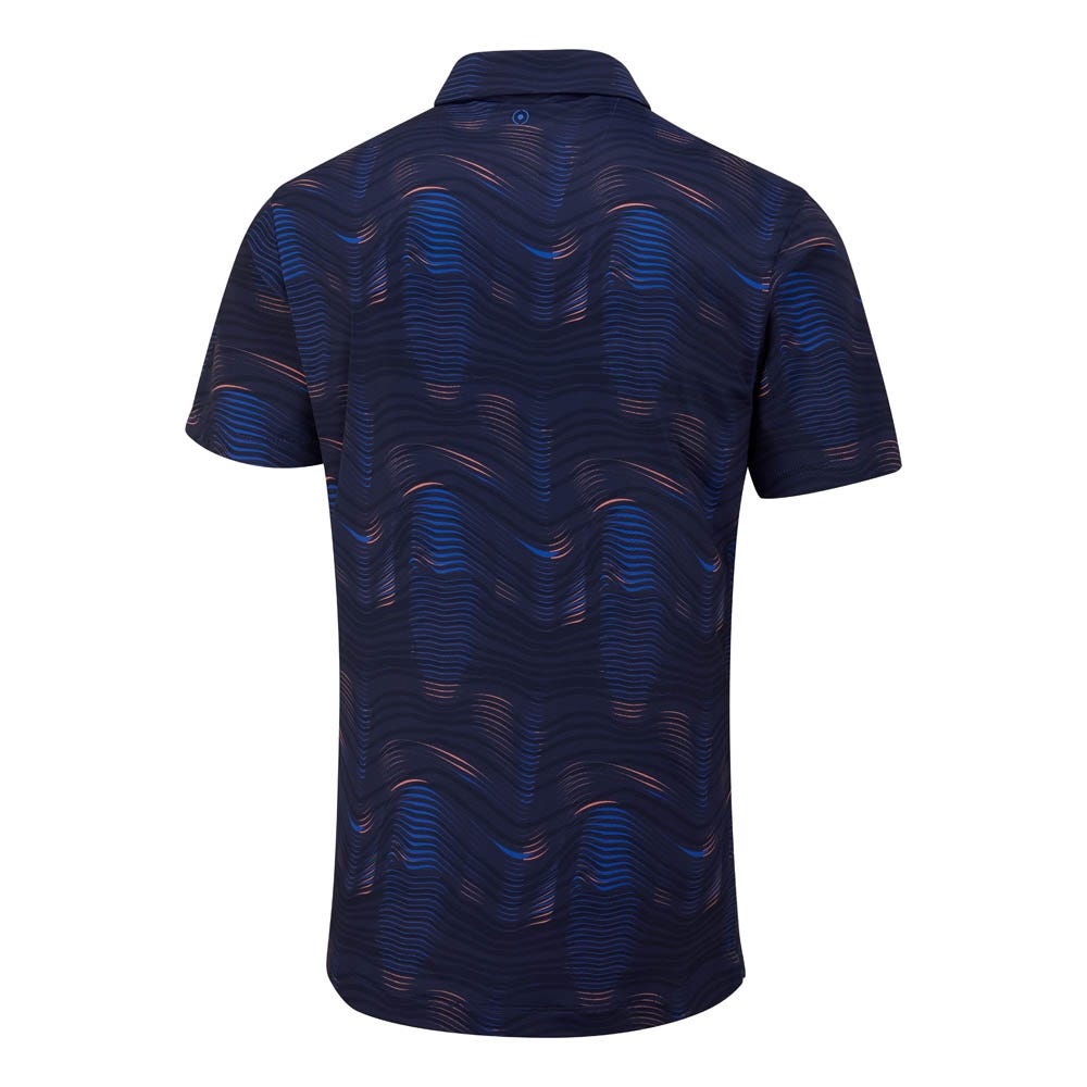 Optic-Groove Men's Polo Shirt in Navy Multi | Ping Europe