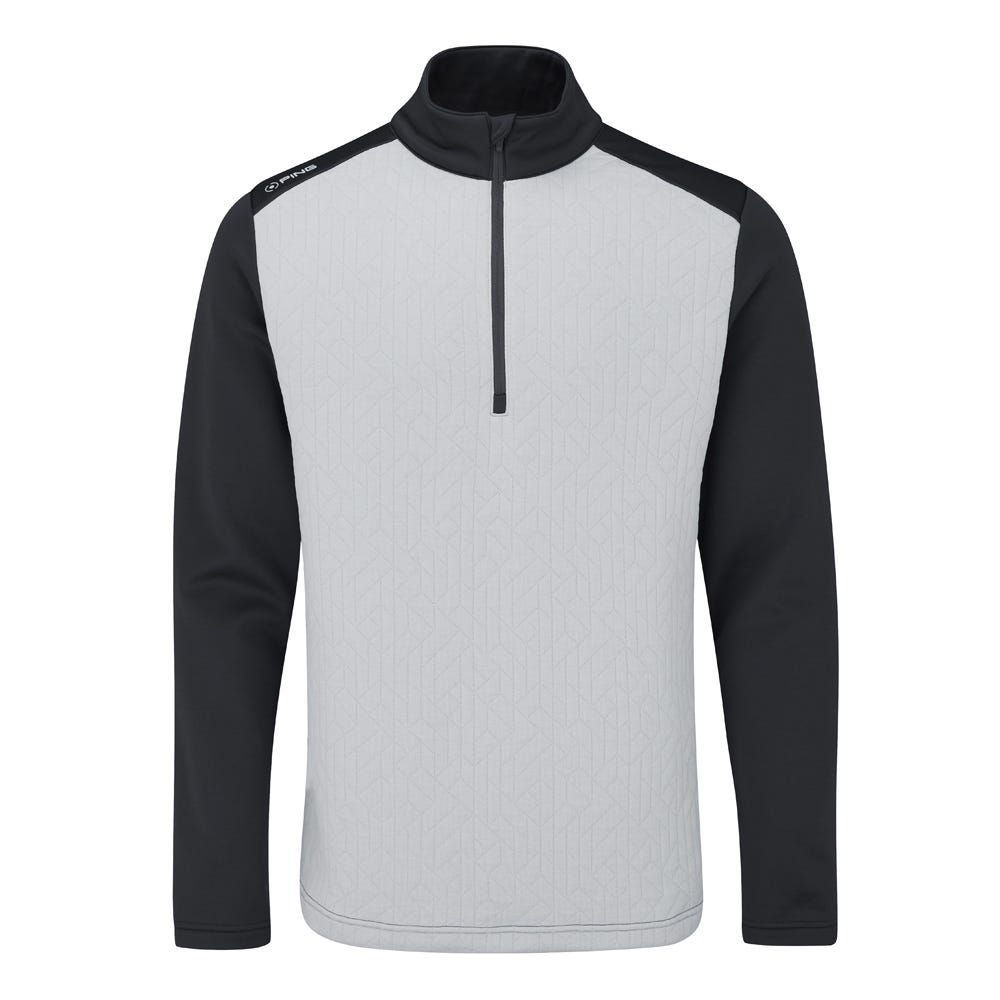 Tobi Men s Half Zip Midlayer Pearl Grey Asphalt Ping Europe