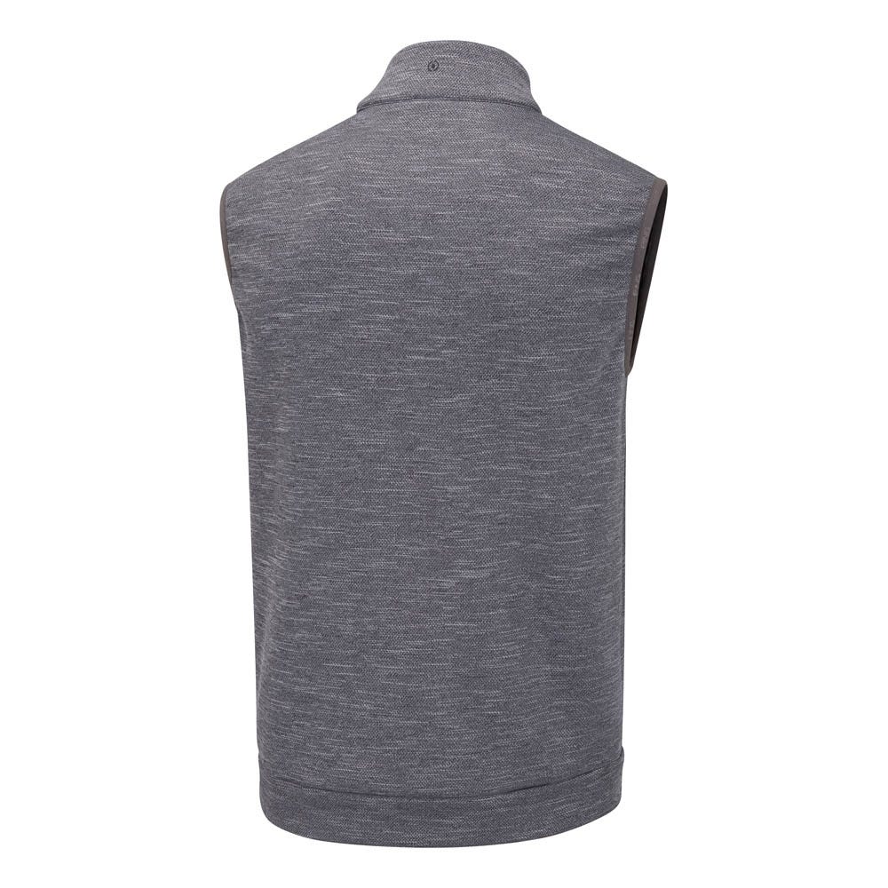 Aaran Men's Quilted Vest in Steel Marl/Black | Ping Europe