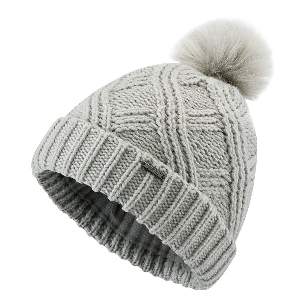 Shannon Ladies Golf Bobble Hat Silver
