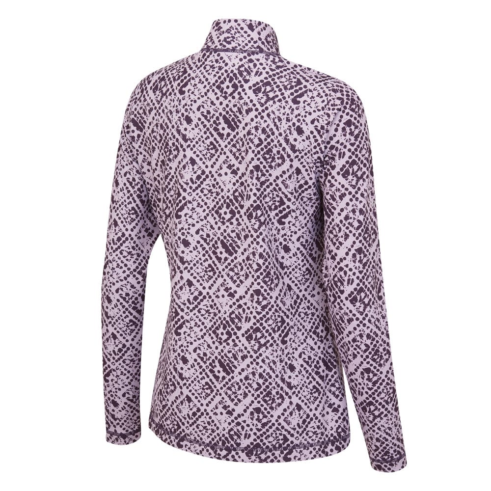 Wendy Ladies Printed Long Sleeve Top - Purple Plum Multi