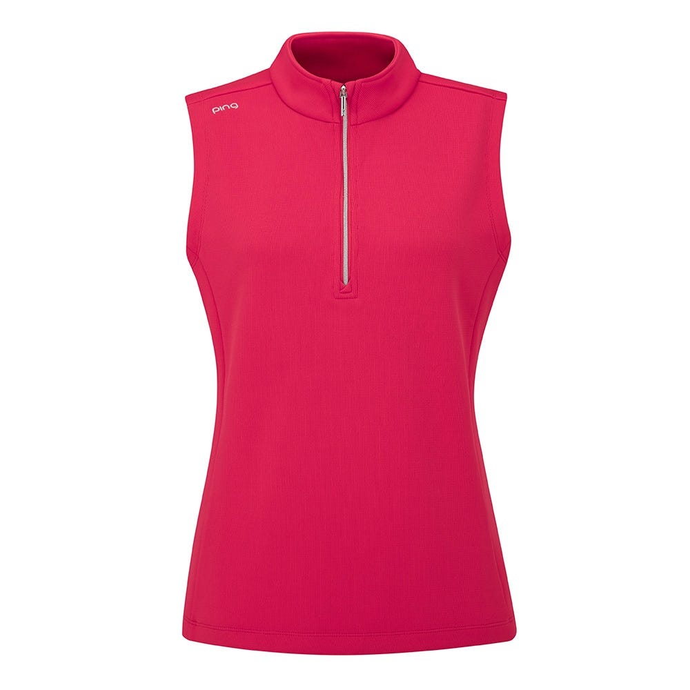 Lyla Ladies Half Zip Vest Rosebud