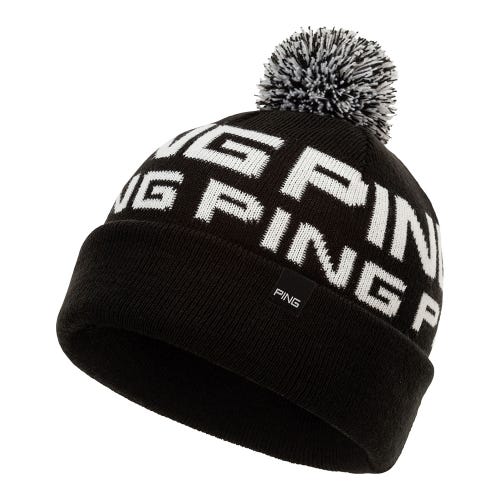 Logo Bobble II Knit Hat - Black/White