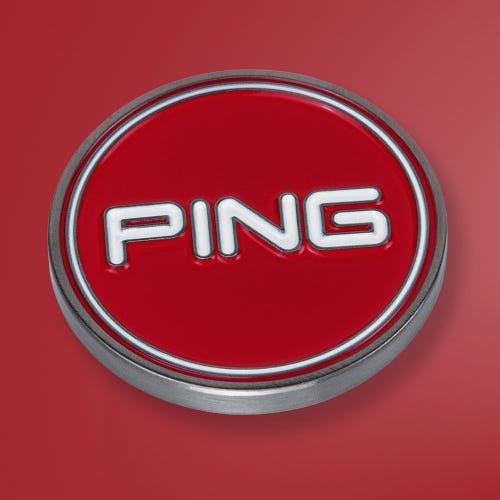 PING PYB Ball Marker Red White