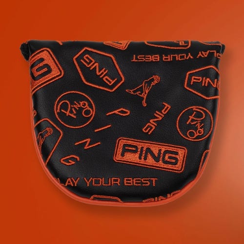 Dancing PING Mallet Putter Headcover Black Orange