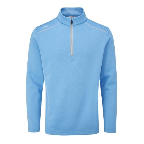 Ramsey Men's Half Zip Ribbed Fleece - Infinity Blue Marl