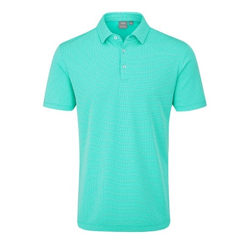 Halcyon Men's Honeycomb Polo Shirt - Aruba Blue Multi