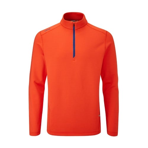Edwin Men's Half Zip Mid-Layer - Flame