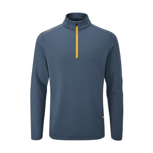 Edwin Men's Half Zip Mid-Layer - Stormcloud