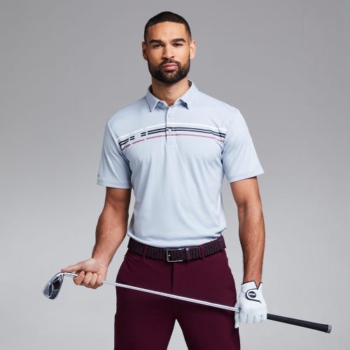 Morten Men's Printed Polo Shirt - Pearl Grey Multi