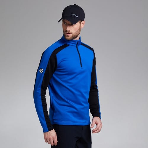 Murrey Men's Half Zip Mid-Layer - Classic Blue/Black