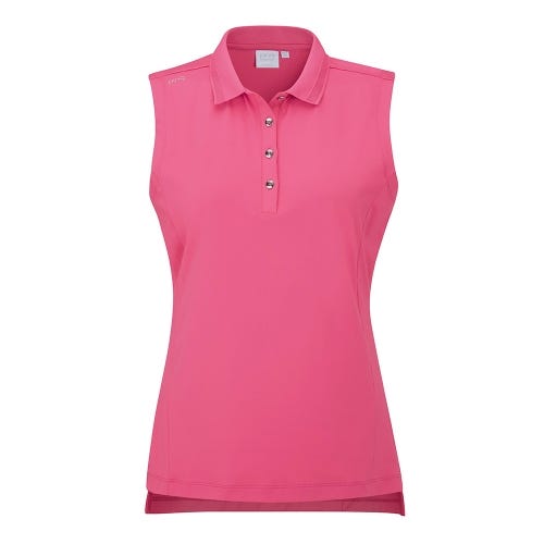 Solene Ladies Sleeveless Polo Shirt - Pink Blossom